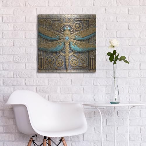 Steampunk Dragonfly Wall Art 24x24