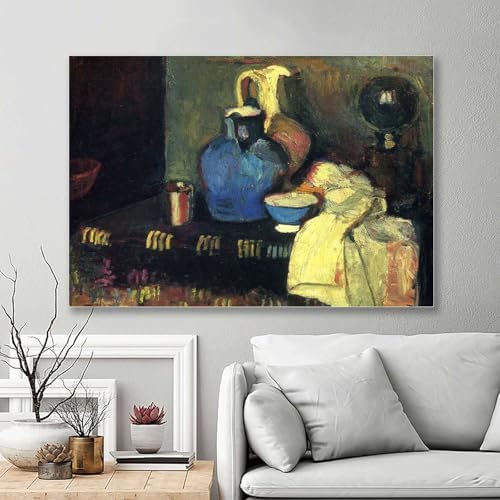 Vintage Henri Matisse Blue Pitcher Canvas Art 8x12in Wall Decor