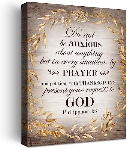 Christian Religious Canvas Wall Art Philippians 4 6 Canvas Poster Print Wall Decor