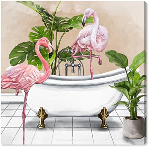 Wynwood Studio Tropical Monstera Jungle Birds Canvas Wall Art 12x12