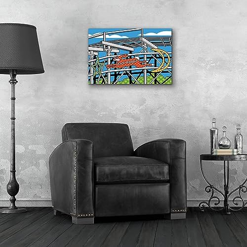 Jack Rabbit Roller Coaster Acrylic Wall Art by Ron Magnes 24x16