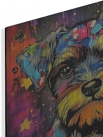 Woof Schnauzer Metal Wall Art 12x12
