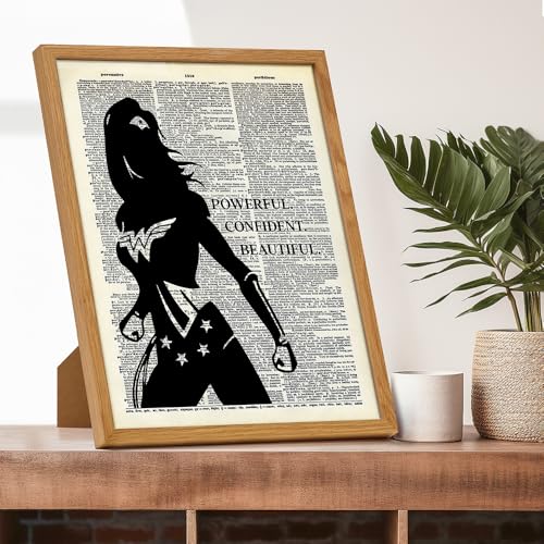 Powerful Woman Wall Art 11x14 Framed - Inspirational Decor for Girls Bedroom