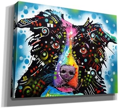 Epic Graffiti Border Collie 3 Giclee Canvas Art 16x12