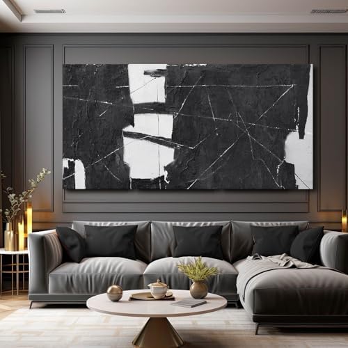 VAYIMDH Black Art Abstract Wall Decor 29x58 Inches