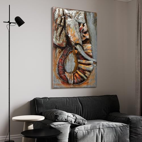 Empire Art Direct Elephant Mixed Media Wall Art 60x40x28 Inches
