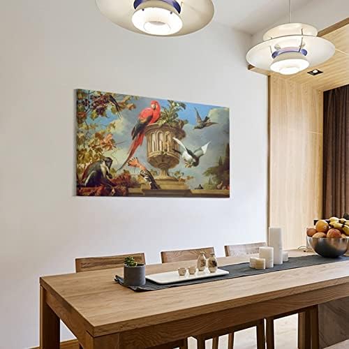 Scarlet Macaw Perched on Urn Wall Art Poster 16x24inch