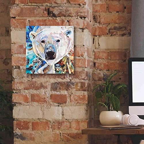 Epic Graffiti Polar Bear Giclee Canvas Art 12x12