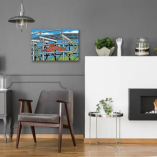 Jack Rabbit Roller Coaster Acrylic Wall Art by Ron Magnes 24x16