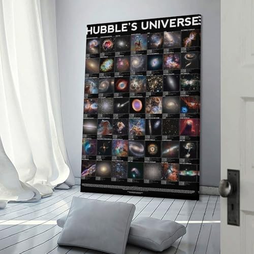 Hubbles Universe Poster Canvas Wall Art 16x24inch