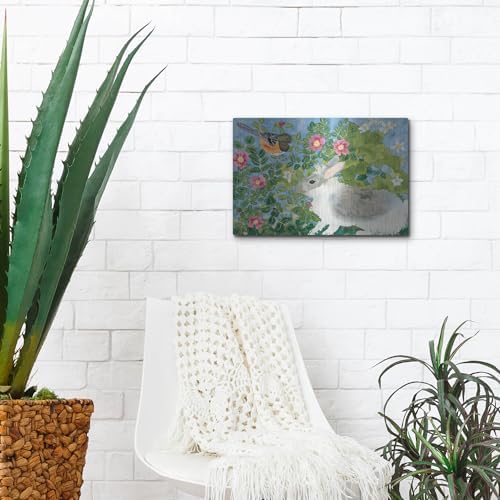 Bunny with Towee Metal Wall Art by Carissa Luminess