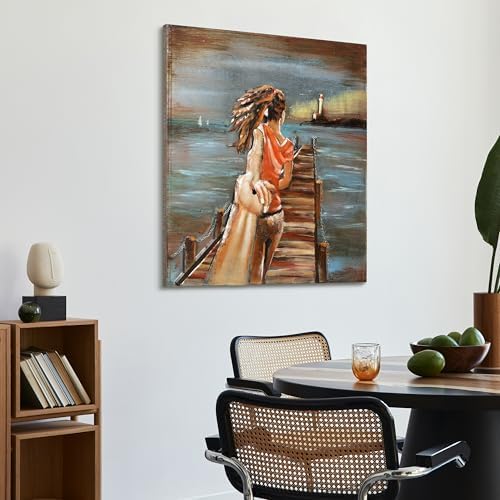 Empire Art Direct Romantic Girl Metal Wall Art