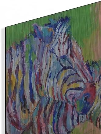 Zebra Metal Wall Art by Richard Wallich 16x24