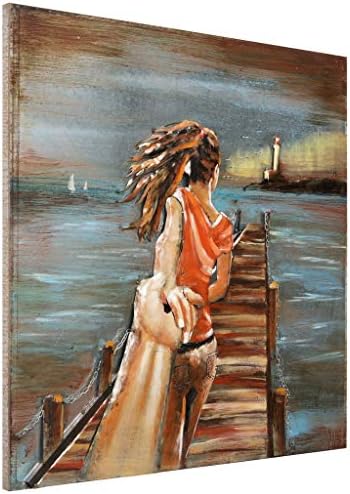 Empire Art Direct Romantic Girl Metal Wall Art