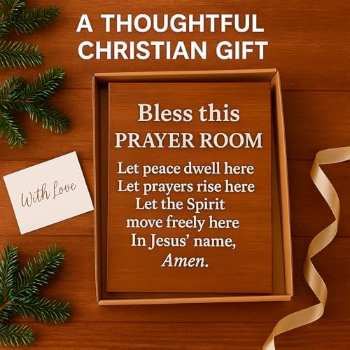 Bless This Prayer Room Canvas Print - Christian Faith Wall Art 12x16 inch