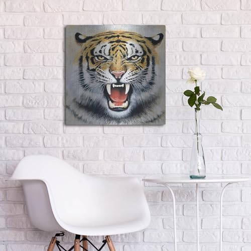 Tiger Metal Wall Art by Harro Maass 24x24