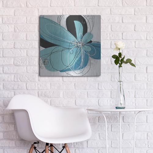 Azul Poetry 2 Metal Wall Art 24x24