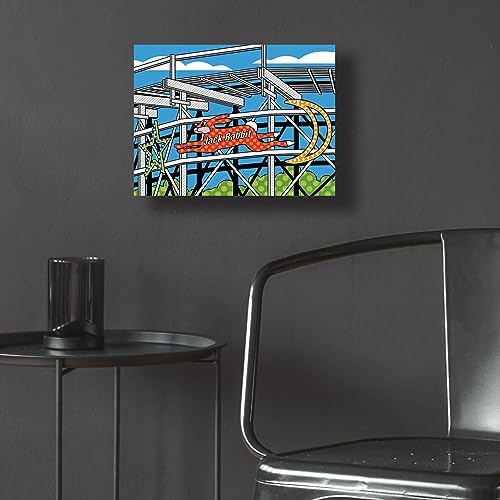 Epic Art Jack Rabbit Roller Coaster Acrylic Wall Art 16x12
