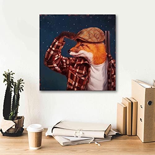 Epic Graffiti Fox Hunt Canvas Wall Art 18x18
