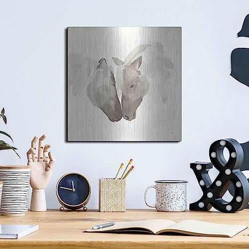 Nuzzling III Metal Wall Art by Chris Paschke 12x12