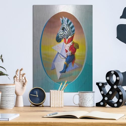 Mister Zebra Metal Wall Art 12x16