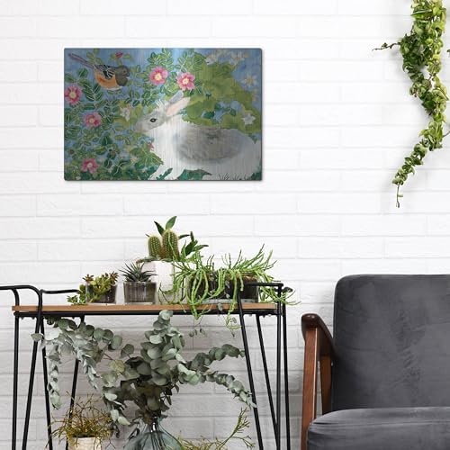 Bunny with Towee Metal Wall Art by Carissa Luminess