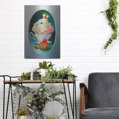 Luxe Metal Art The Guinea Pig With Sweets 12x16