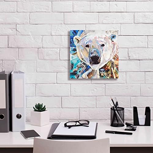 Epic Graffiti Polar Bear Giclee Canvas Art 12x12