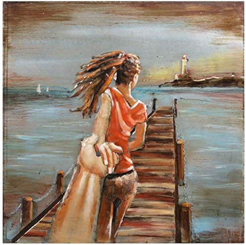 Empire Art Direct Romantic Girl Metal Wall Art