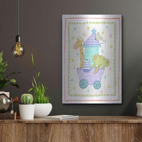 Animal Cart by Viv Eisner Metal Wall Art 12x16