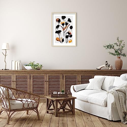 Amanti Art Framed Wall Art 33x24 Black Dry Flowers