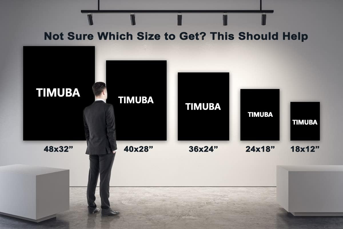 Wolf Wall Art Canvas Framed - Motivational Quotes Wolf Decor for Office and Bedroom