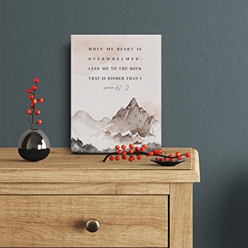 Bible Verse Watercolor Canvas Print Wall Art 12x15 Framed