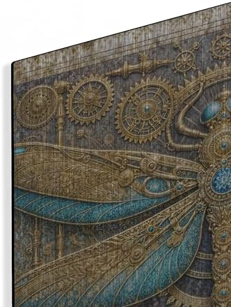 Steampunk Dragonfly Wall Art 24x24