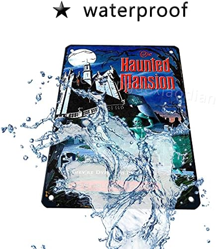 Haunted Mansion Vintage Metal Sign Poster 12x8 Inches