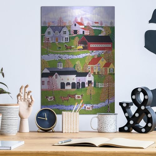 Yellow Buggy Ride Metal Wall Art 12x16