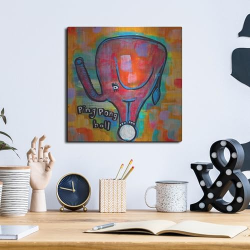 4331 Elephant Ping Pong Ball Metal Wall Art 12x12