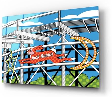 Epic Art Jack Rabbit Roller Coaster Acrylic Wall Art 24x16