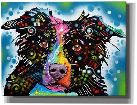 Epic Graffiti Border Collie 3 Giclee Canvas Art 16x12
