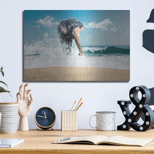 Elephant Metal Wall Art by Luxe Metal Art 16x12