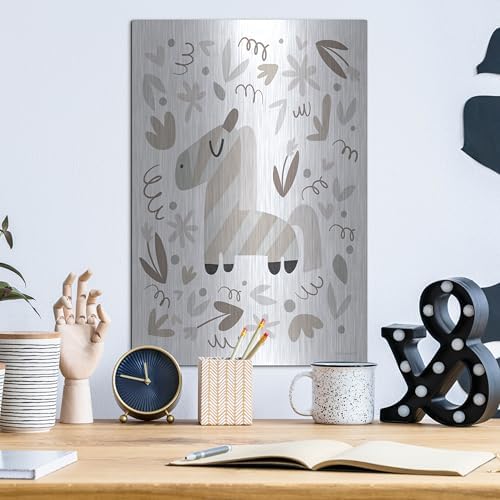 Sleepy Zebra Metal Wall Art 12x16