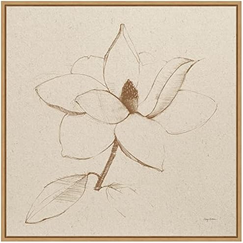 Amanti Art Modern Vintage Floral II Framed Canvas