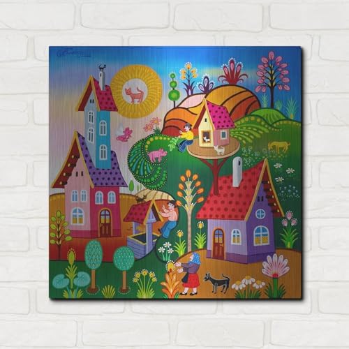 Cat Sun Metal Wall Art 24x24 Inches