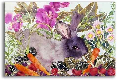Epic Art Rabbit with Carrots Acrylic Wall Art