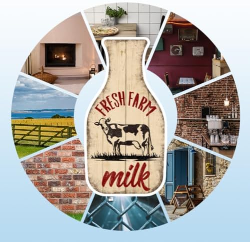 Globleland Fresh Farm Milk Vintage Metal Tin Sign 106x54inch