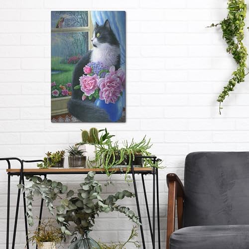 Rainy Day Visitor Metal Wall Art 12x16