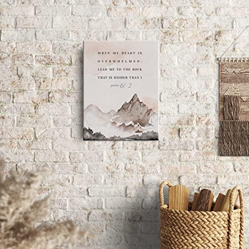 Bible Verse Watercolor Canvas Print Wall Art 12x15 Framed