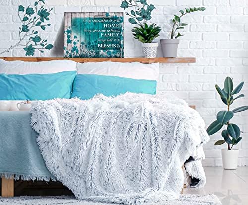 Teal Flower Motivational Canvas Wall Art