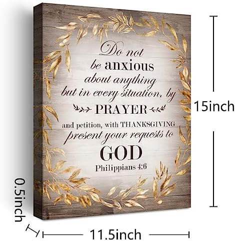 Christian Religious Canvas Wall Art Philippians 4 6 Canvas Poster Print Wall Decor