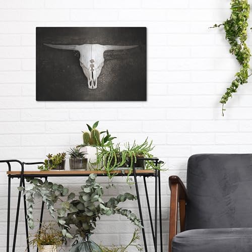 Sepia Cattle Skull Wall Art by Brooke T Ryan